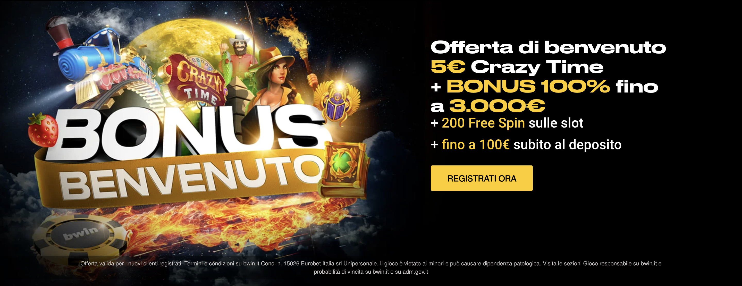 Bwin BONUS CASINÒ FINO A 3.000€ + 200 FREE SPIN